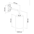 Kartáčové drbadlo pro ovce a kozy  Melasty mini - 470x300 mm, statické